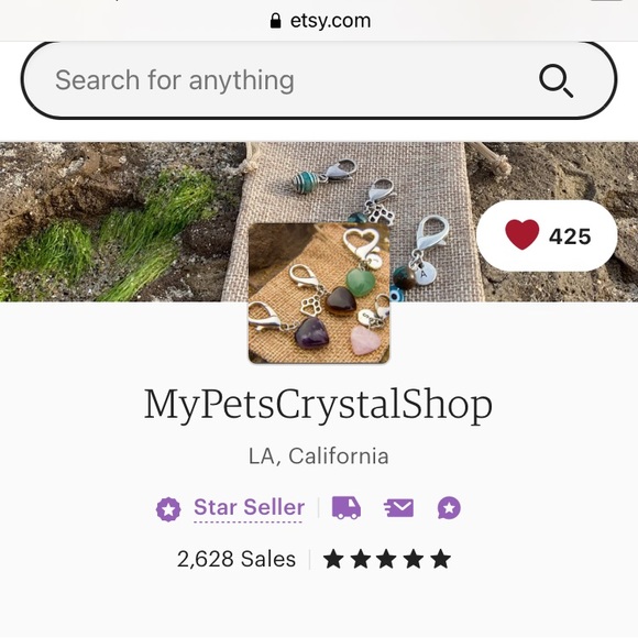 HP 🎉2/20$ Crystal Pet Charm 💎 Tigers Eye Pet Charm Pet Collar Charm - Picture 7 of 7